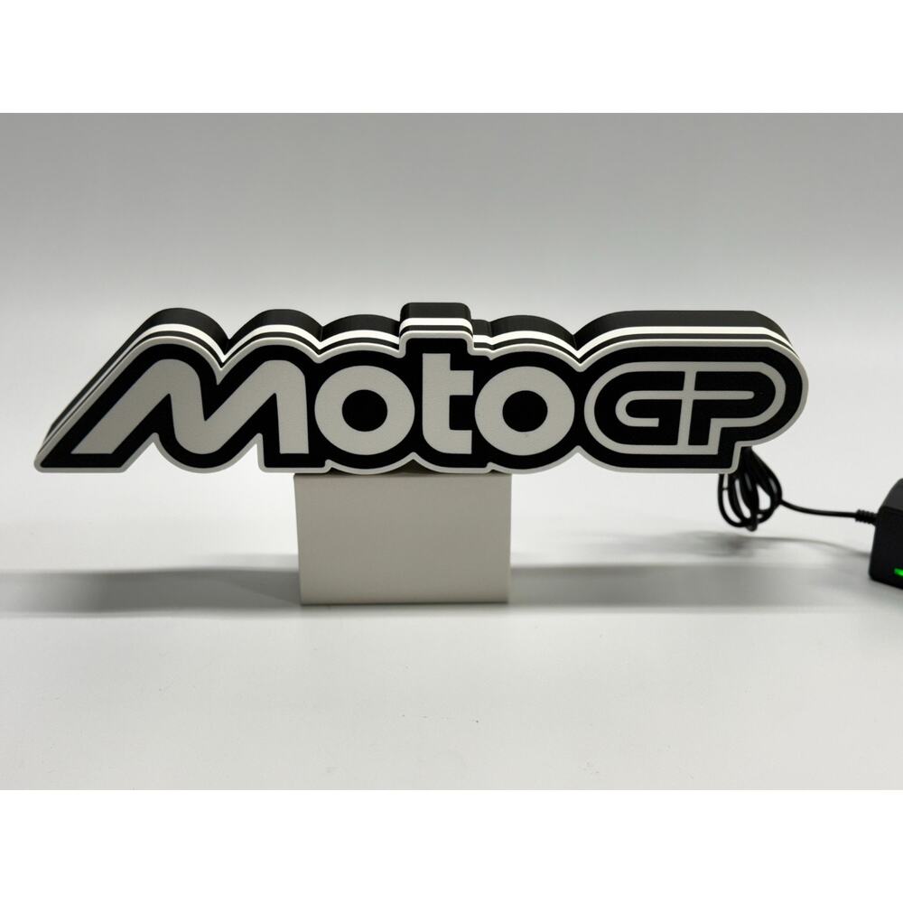 MotoGP LED 3D Lightbox Sign 11" Garage Man Cave Motorcycle Racing USB USA Made - Picture 6 of 9